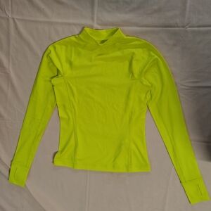 RLX Ralph Lauren Women's Yellow Mock Neck Golf Tennis Pullover Shirt S